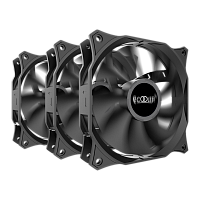 Кулер для ПК/ Case Cooler PCCooler DN 120 3IN 1 (120x120x25mm, 3-pin, 44.31CFM, 18dBA, 1200RPM, Black, 3pcs)
