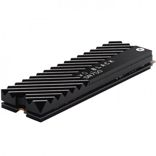 Накопитель Western Digital Black SN750 SSD NVMe 1TB M2.2280 3470/3000MB/s 515K/560K IOPS MTBF 1.75M с радиатором (WDS100T3XHC) фото 2