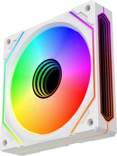 Вентилятор для корпуса Bloody BD-CF120ARGB5 LCD ARGB 120х120x25 белый 4-pin 26дБ (BD-CF120ARGB5-WH) Ret фото 4