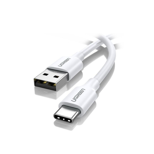 Кабель UGREEN US287 (60121) USB-A 2.0 to USB-C Cable Nickel Plating. Длина 1 м. Цвет: белый