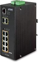 коммутатор/ PLANET IP30 L2+ SNMP Manageable 8-Port Gigabit POE(Af) Switch + 2-Port Gigabit SFP Industrial Switch (-40 to 75 C), ERPS Ring Supported, 1588 (IGS-10020PT)
