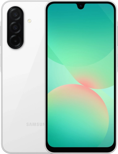 Смартфон Samsung SM-A266B Galaxy A26 5G 256Gb 8Gb белый моноблок 3G 4G 6.7 1080x2340 Android 15 50Mpix 802.11 a/ b/ g/ n/ ac NFC GPS GSM900/ 1800 GSM1900 Protect (SM-A266BZWHCAC)