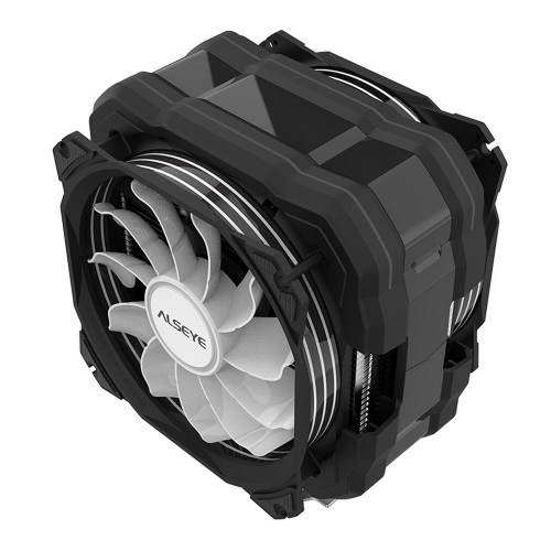 Вентилятор ALSEYE M120D (PLUS) Universal, 200W, Heat pipe 6mm*6, 120mm FAN 700;1900rpm, 73.75CFM, 41.2dBA, 8 LED, LED temperature cover RTL, (874289) (M120D (AS.01.01.0044)) фото 2