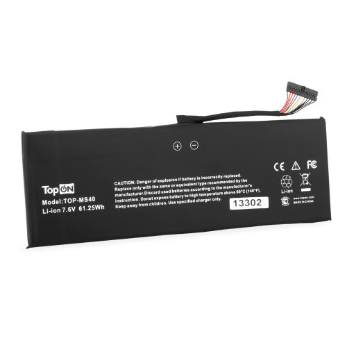 Аккумулятор для ноутбука MSI GS40, 6QE, GS43. 7.6V 8000mAh PN: BTY-M47 (TOP-MS40)