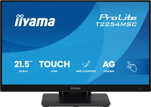 Монитор Iiyama 21.5 Монитор Iiyama 21.5 ProLite T2254MSC-B2AG черный IPS LED 16:9 HDMI M/M глянцевая HAS 300cd 178гр/178гр 1920x1080 100Hz DP FHD USB Touch 4.9кг
