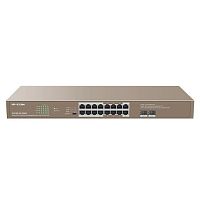 IP-COM G1118P-16-250W Коммутатор неуправляемый PoE, 16 портов, 16x1 Гбит/ с, SFP 2x1 Гбит/ с, PoE 16x30Вт (до 230Вт)