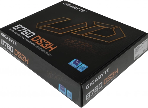 Материнская плата/ MB GIGABYTE INTEL B760 s1700, 4xDDR5(192GB), HDMI 2.0/DP, 1xPCIe 4.0x16, 4xPCIe 3.0x16, 1xLAN, 4xSATA 6Gb/s, 2xM.2, 1xUSB-C, 1xUSB 3.2, 4xUSB 2.0, 1xPS/2, ATX (B760 DS3H) фото 9