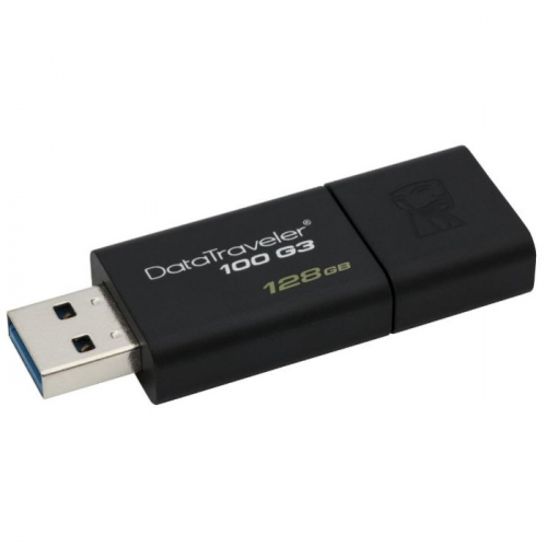 Флеш накопитель Kingston 128GB DataTraveler 100 G3 USB 3.0 Black (DT100G3/128GB) фото 2
