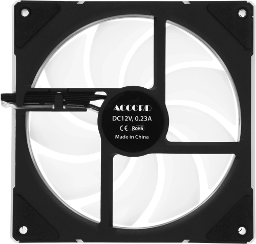 Вентилятор для корпуса Accord ACC-YF14 ARGB 140х140x25 черный 4-pin 16дБ (ACC-YF14 ARGB BLACK) brown box фото 2