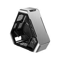 Корпус без блока питания/ JONSBO TR03-A, Full-Tower, TG, 2x120mm, 2xUSB-A 3.0 + 1xUSB-C 3.2, ATX, mATX, mITX Aluminium panel Silver (TR03-A SILVER)