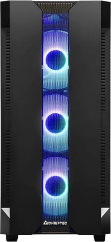 Chieftec Hunter, ATX Gaming case, w/Glass, 4xRGB fan (GS-01B-OP) фото 3