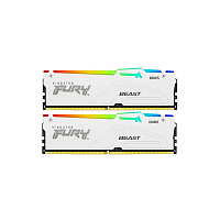 Память оперативная/ Kingston 32GB 6000MT/ s DDR5 CL30 DIMM (Kit of 2) FURY Beast White RGB EXPO (KF560C30BWEAK2-32)