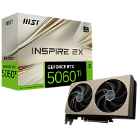 Видеокарта MSI PCI-E 5.0 RTX 5060TI 8G INSPIRE 2X NVIDIA GeForce RTX 5060TI 8Gb 128bit GDDR7 2572/28000 HDMIx1 DPx3 HDCP Ret (RTX 5060 TI 8G INSPIRE 2X)