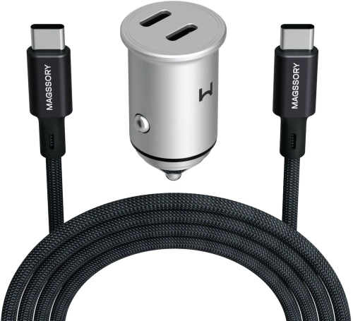 Автомобильное зар./ устр. Magssory cch002 45W 3A+2.25A (PD+QC+AFC) USB Type-C универсальное темно-серый (2076843) (2076843#MLN)