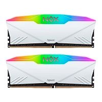 Модуль памяти Apacer 32GB DDR4 3200 DIMM NOX RGB WHITE AURA2 w/ HS RP-K2 Kit (2x16GB), 1.35V, 1024x8 (AH4U32G32C28YNWAA-2)