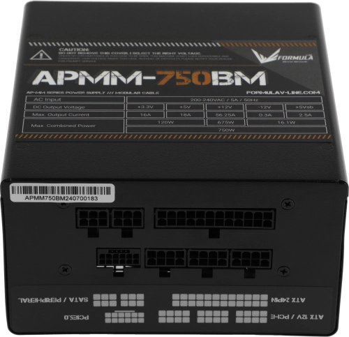 Блок питания Formula ATX 750W APMM-750BM 80+ bronze (20+4pin) APFC 140mm fan 6xSATA Cab Manag RTL фото 10