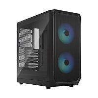 Корпус ПК без блока питания/ Fractal Design Focus 2 RGB, Midi-Tower, 2x120mm RGB ATX, mATX, mITX Black (FD-C-FOC2A-03)