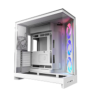 Корпус без блока питания/ Case NZXT H9 Flow RGB (2025), Midi-Tower, TG, 3x140mm RGB + 1x120mm, 2xUSB-A 3.2 + 1xUSB-C 3.2, E-ATX, ATX, mATX, mITX White (CM-H92FW-R1)