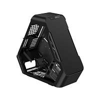 Корпус без блока питания/ JONSBO TR03-A, Full-Tower, TG, 2x120mm, 2xUSB-A 3.0 + 1xUSB-C 3.2, ATX, mATX, mITX Aluminium panel Black (TR03-A BLACK)