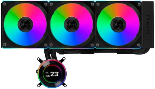 Система водяного охлаждения Lian-Li HydroShift II LCD-C 360CL ARGB Soc-AM5/AM4/1700/1851 черный 4-pin 31dB Al+Cu LCD Ret (G89.GHS2LCD36RB.R0)