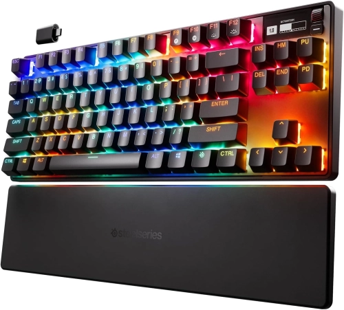 Клавиатура Steelseries Apex Pro TKL Wireless (2023) механическая черный USB for gamer LED (подставка для запястий) (64865)