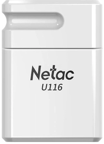 Флеш Диск Netac U116 8Gb [NT03U116N-008G-20WH], USB2.0, миниатюрная пластиковая белая
