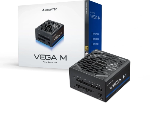 Блок питания Chieftec Vega M PPG-1000-C (ATX 3.1, 1000W, 80 PLUS GOLD, Active PFC, 135mm fan, Gen5 PCIe, Full Cable Management) Retail фото 8
