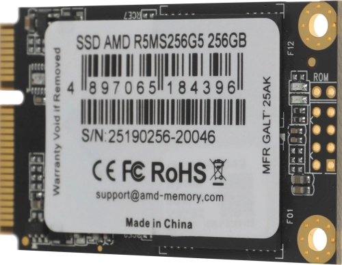 Твердотельный накопитель SSD AMD Radeon 256GB Client SSD mSATA 3D NAND Retail R5MS256G5 фото 3