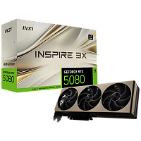 Видеокарта MSI RTX5080 INSPIRE 3X 16GB GDDR7 256bit 3xDP HDMI 3FAN RTL (RTX 5080 16G INSPIRE 3X)