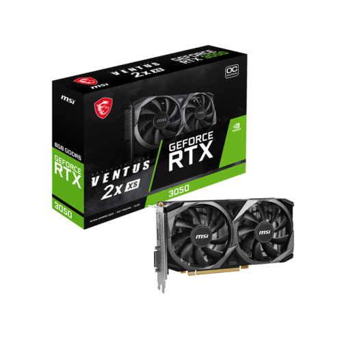 Видеокарта/ VGA MSI NVIDIA GeForce RTX 3050 VENT 2X XS 8G OC 8GB, GDDR6/128-bit, PCIe 4.0, 1xDVI-D, 1xHDMI 2.1, 1xDP, 2.3-slot