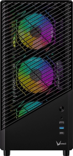Корпус Formula Mana Geometry черный без БП ATX 4x120mm 1xUSB3.0 audio bott PSU фото 2