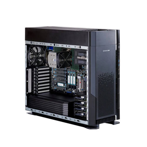 *Серверная платформа Supermicro SuperWorkstation Full Tower 551A-T W-3400 Xeon/ no DIMM(16) only DDR5/ SATARAID HDD(4)LFF/ 1x10Gbe, 1x1Gbe/ 6xPCIex5-16/ 4xM.2/ 2x2000W (SYS-551A-T)