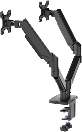 Кронштейн для мониторов ЖК Buro BU-M12 черный 17-32 макс.10кг крепление к столешнице поворот и наклон