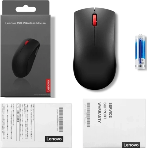 Мышь Lenovo 150 Wireless черный оптическая 1000dpi беспров. USB 2but (GY51L52638) фото 7