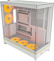 Корпус Montech HS02 PRO белый без БП ATX 4x140mm 2xUSB3.0 audio bott PSU (HS02 PRO WHITE)