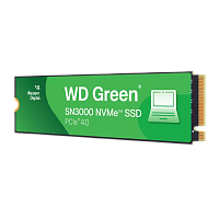 Твердотельный накопитель Western Digital Green SN3000 SSD M2.2280 PCIe 4.0 1Tb, 5000MBs/4200MBs, TBW 150, WDS100T4G0E, 1 year
