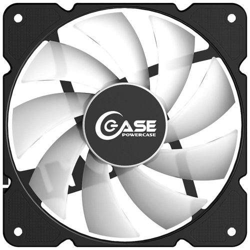 Powercase Вентилятор (M3LED) 5 color LED 120x120x25mm (100шт./ кор, 3pin + Molex, 1150±10% об/ мин) Bulk фото 2