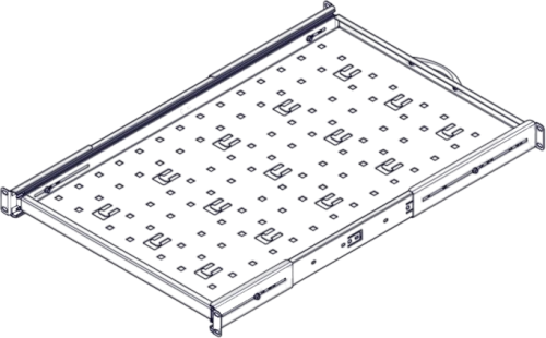 Аксессуар для серверного шкафа Выдвижная полка Systeme Electric, серия Uniprom, 1U, 650мм, 50кг (UT8123)