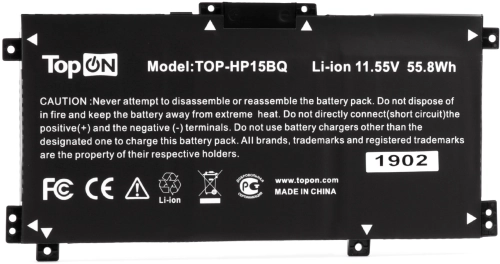 Батарея для ноутбука TopON TOP-HP15BQ 11.55V 4600mAh Li-Ion (103534)