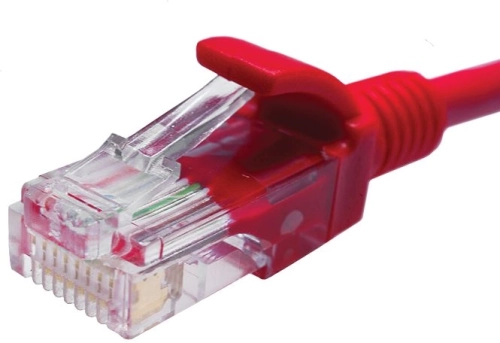 Патч-корд Suprlan 10-0152 UTP RJ-45 вил.-вилка RJ-45 кат.5E 1м красный LSZH 26AWG
