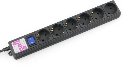 Power Cube Фильтр-удлинитель 3м 6 р 16А SPG6-B3M (21888), черный