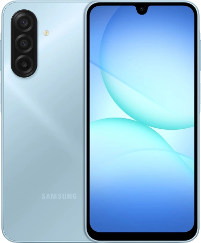 Смартфон Samsung SM-A175F Galaxy A17 128Gb 6Gb голубой моноблок 3G 4G 6.7 1080x2340 Android 15 50Mpix 802.11 a/ b/ g/ n/ ac NFC GPS GSM900/ 1800 GSM1900 (SM-A175FLBCCAU)