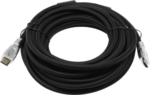 Кабель аудио-видео HDMI (m)/ HDMI (m) 10м. феррит.кольца позолоч.конт. черный (794311) (794311#MLN)