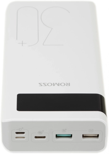 Мобильный аккумулятор Romoss Sense 8P+ 30000mAh QC3.0 18W 3A 2xUSB-A/USB-C белый (6958377507070) фото 4