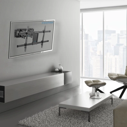 Кронштейн для ТВ KROMAX CORBEL-8 GREY TITAN (max VESA 600x400 мм, настенный, Наклонно-поворотный, max 55 кг) (90592) фото 2