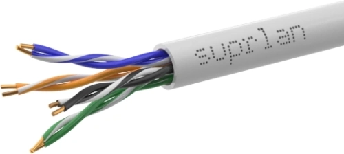 Кабель сетевой информационный Suprlan Premium 01-0340-3 кат.5E UTP 4 пары 24AWG нг(А)-LSLTx внутренний 305м серый