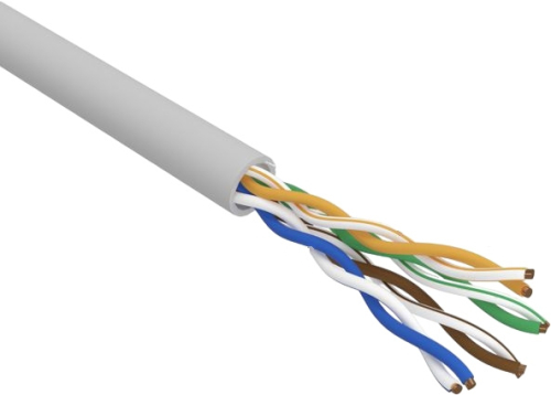 Кабель информационный Rexant 01-0069 кат.5E U/ UTP 4X2X24AWG LSZH внутренний 305м серый