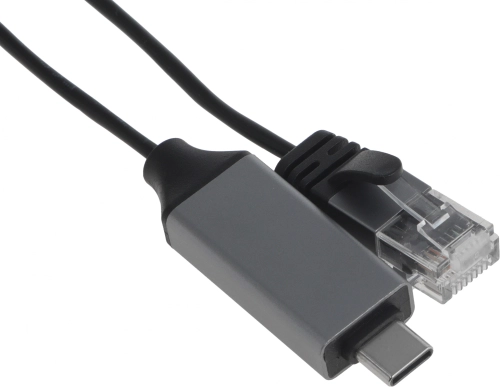 Кабель Buro BU-USB-C-LAN100-2m USB Type-C (m) RJ-45 (m) 2м черный (пакет) фото 2