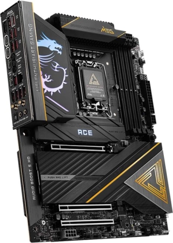 Материнская плата MSI MEG Z890 ACE Z890 (MEG Z890 ACE) Материнская плата MSI MEG Z890 ACE Z890, LGA1851, 4*DDR5, 3*PCIEx16, 5*M.2, 3*TypeC, 11*USB3.2Gen2, 4*USB3.2Gen1, 4*USB2.0, 4*SATA3.0, 10G, 2*Type-C(DP), HDMI, ATX, RTL фото 3