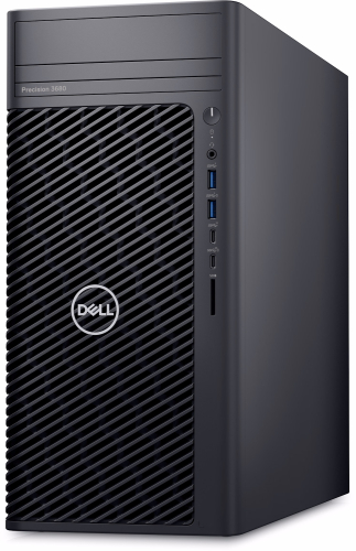 Рабочая станция Dell Precision 3680 Tower Core i7-14700 (2,1GHz) 16GB (1x16GB) DDR5, 512GB SSD, Nvidia RTX A2000, 12GB GDDR6, 1000W, TPM, No Optical Drive, Windows 11 Pro Multilang, 1YW (3680-7652)